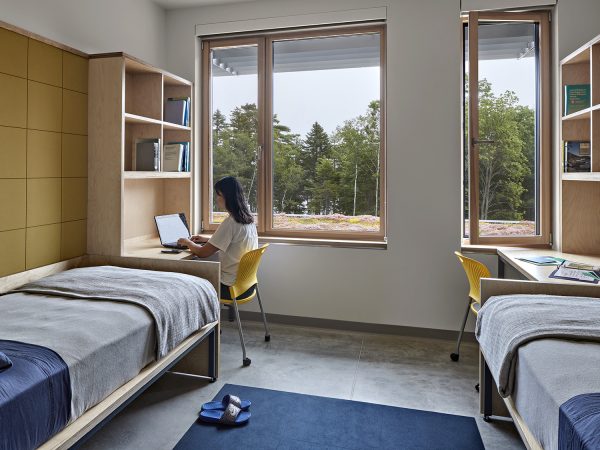 Student dorm room at Shimmield Hall