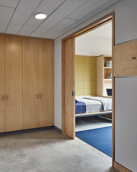 Dorm room entry at Graham Shimmield Residence Hall